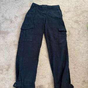 Wilfred Free Gorpcore Aritzia Utility Pants Size 4 Women’s Navy Blue Button Fly